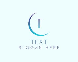 Crescent Circle Letter logo design