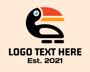 Toucan - Geometric Toucan Bird logo design