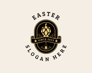 Bartender - Beer Hops Bottle Brewery logo design
