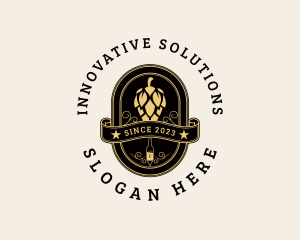 Brewmaster - Beer Hops Bottle Brewery logo design