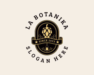 Brewer - Beer Hops Bottle Brewery logo design
