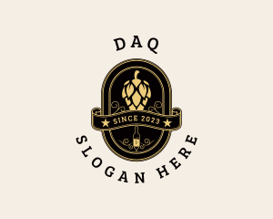 Pub - Beer Hops Bottle Brewery logo design