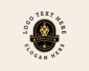 Brewery - Beer Hops Bottle Brewery logo design