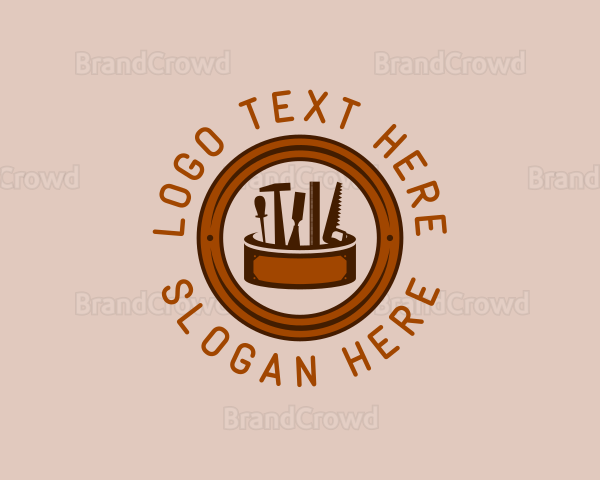 Rustic Carpentry Toolbox Logo