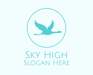 Blue Bird Flying logo design