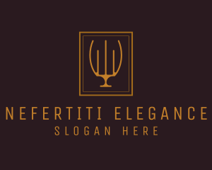 Luxury Elegant Candelabra logo design