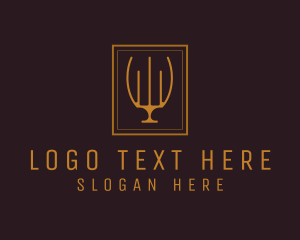 Simplistic - Luxury Elegant Candelabra logo design