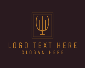 Luxury Elegant Candelabra Logo