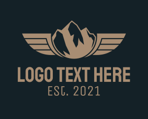 Exploration - Mountain Wings Explorer logo design