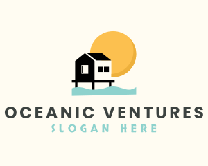 Tropical Vacation House logo design