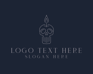 Handmade - Skull Candle Decoration logo design