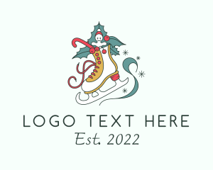 Theme Park - Christmas Figure Skate logo design