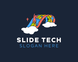 Slide - Children Rainbow Slide logo design