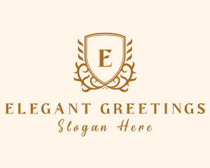 Elegant Deluxe Boutique Shield logo design