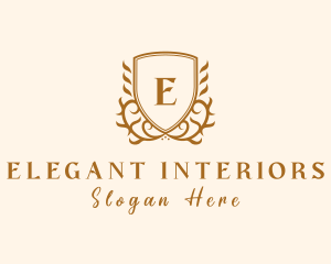 Elegant Deluxe Boutique Shield logo design