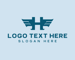 Wing - Delivery Wings Letter H logo design