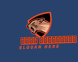 Gamer - Cougar Shield League logo design