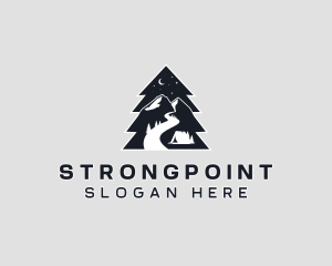 Hills - Pine Tree Mountaineering logo design