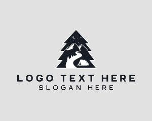Night - Pine Tree Mountaineering logo design