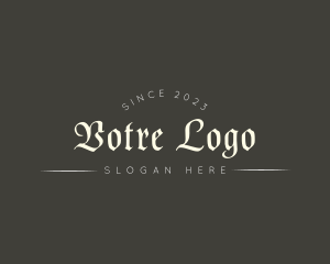 Modern Gothic Tattoo Business Logo
