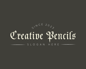 Modern Gothic Tattoo Business logo design