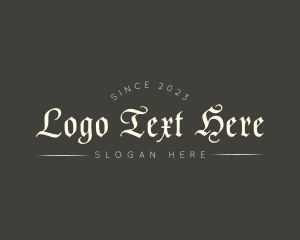 Modern Gothic Tattoo Business Logo