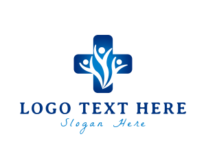 Healthcare - People Medical Care Cross logo design