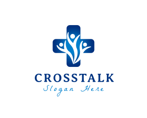 People Medical Care Cross Logo