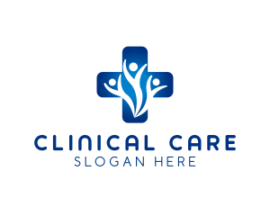 People Medical Care Cross logo design