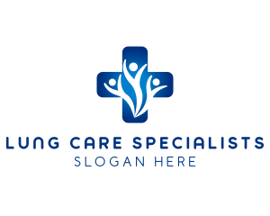 People Medical Care Cross logo design