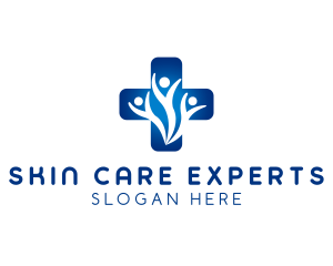 People Medical Care Cross logo design