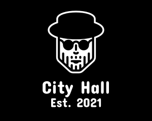 Mayor - Shades Hat Man logo design