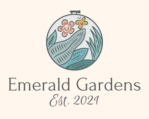 Garden Nature Embroidery logo design