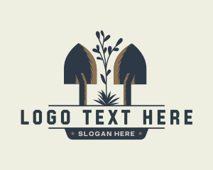 Shovel Plant Gardening Logo