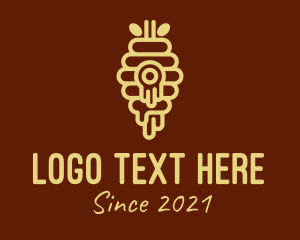 Herbal - Yellow Honeycomb Kombucha logo design