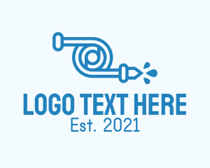 Water - Blue Water Hose logo design