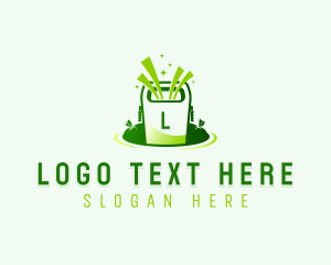 Recycling Bin - Trash Bin Sanitation logo design