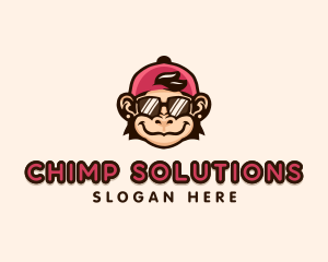 Cool Monkey Chimp logo design