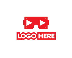 Download - VR Goggles Media Player logo design