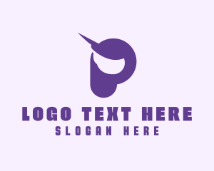 Letter - Unicorn Letter P logo design