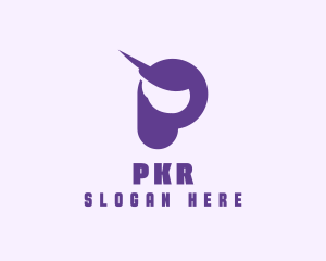 Unicorn Letter P logo design