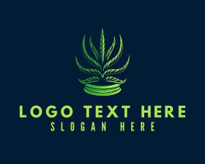 Hemp - Royal Herb Leaf logo design