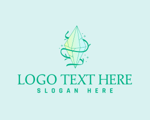 Extravagant - Green Luxury Crystal Diamond logo design