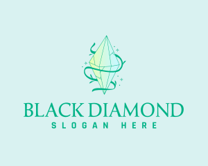 Green Luxury Crystal Diamond logo design