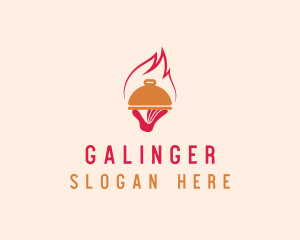 Fine Dining Restaurant Flame Logo