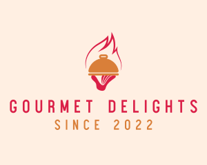 Fine Dining Restaurant Flame logo design