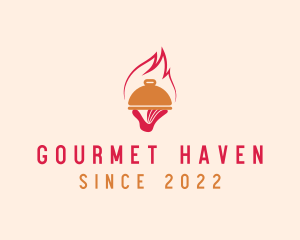 Fine Dining Restaurant Flame logo design