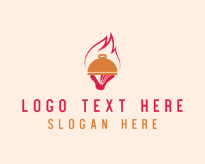 Fine Dining Restaurant Flame Logo