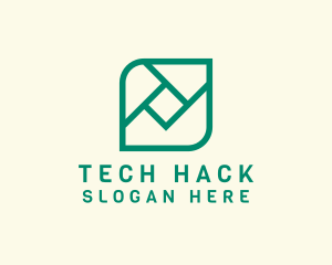 Geometric Digital Tech logo design