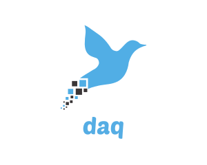 Fly - Blue Pixel Bird logo design
